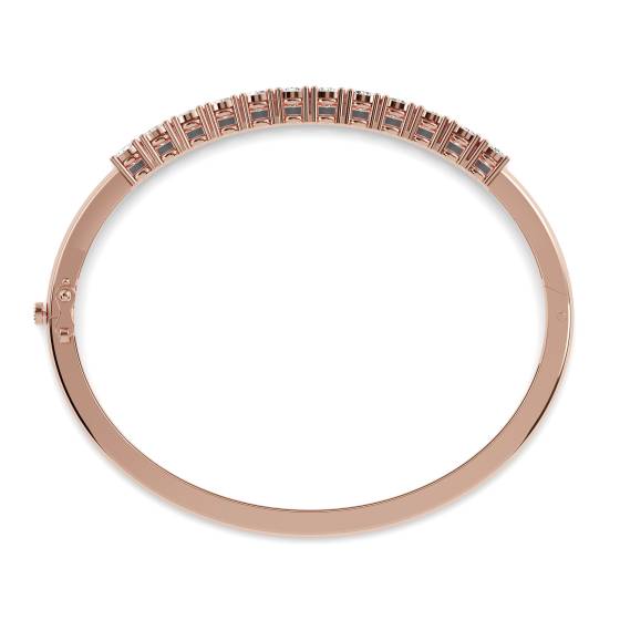 Elegant Round Diamond Set Bangle