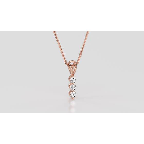 Classic Round Diamond Trilogy Pendant
