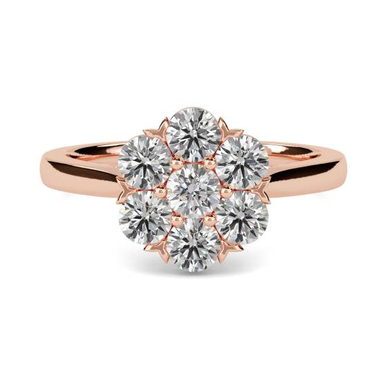 Round Diamond Cluster Ring