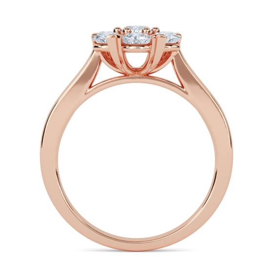 Round Diamond Cluster Ring