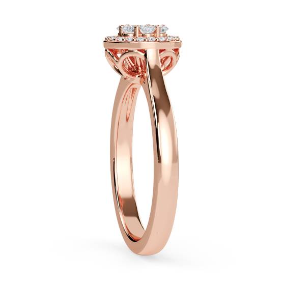 0.25ct Elegant Round Diamond Cluster Ring