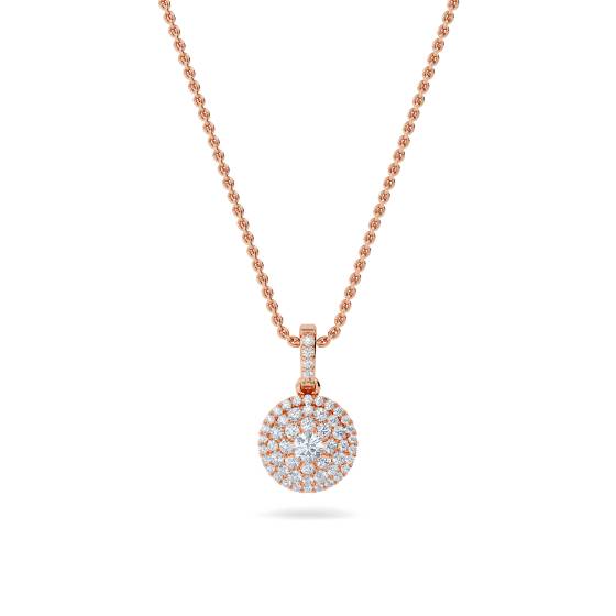 Round Diamond Cluster Pendant