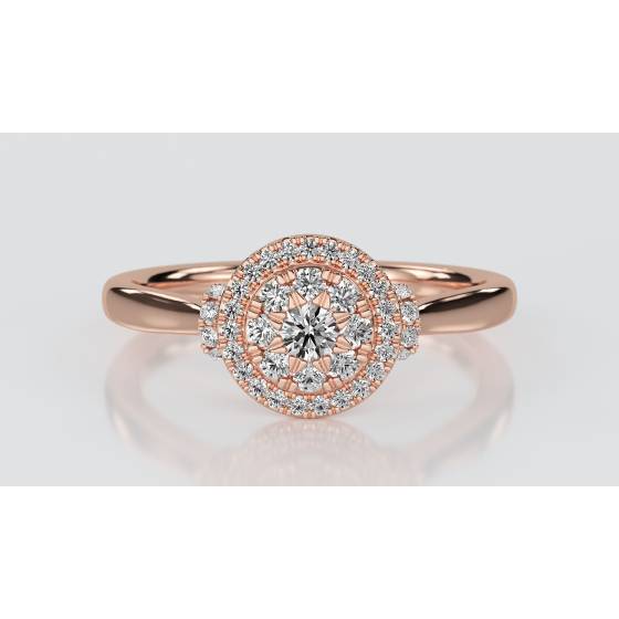 Round Diamond Cluster Ring