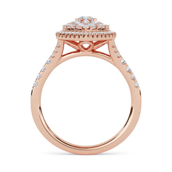 Round Diamond Cluster Ring