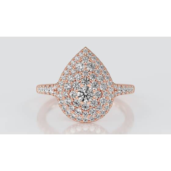 Round Diamond Cluster Ring