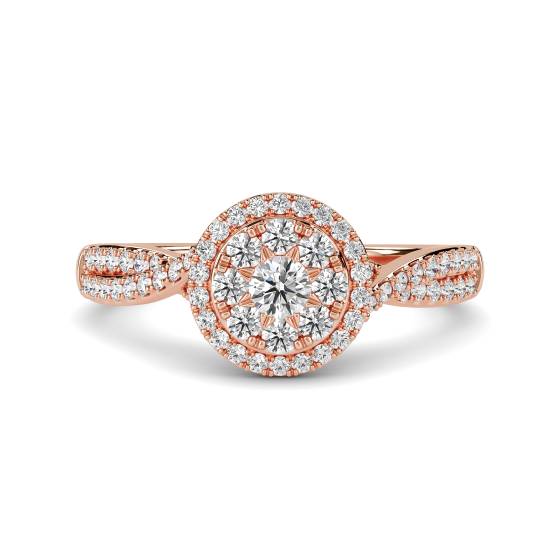 Round Diamond Cluster Ring