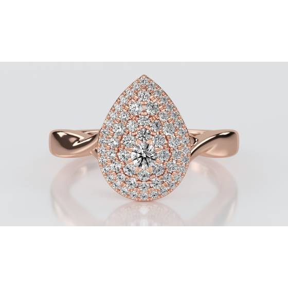 Round Diamond Cluster Ring