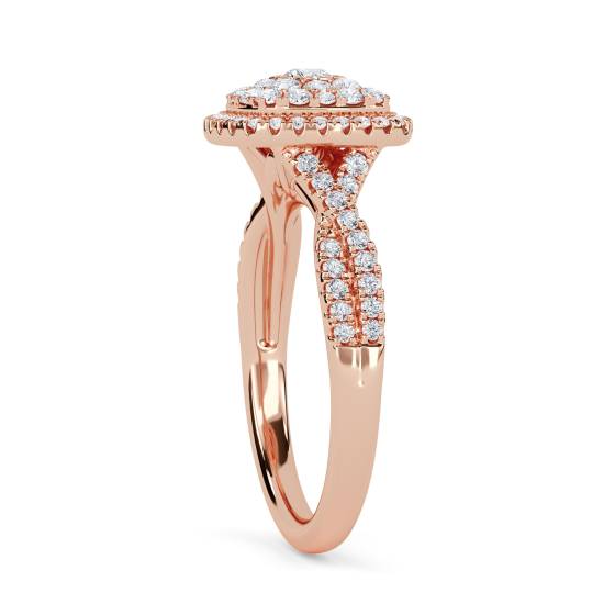 Round Diamond Cluster Ring