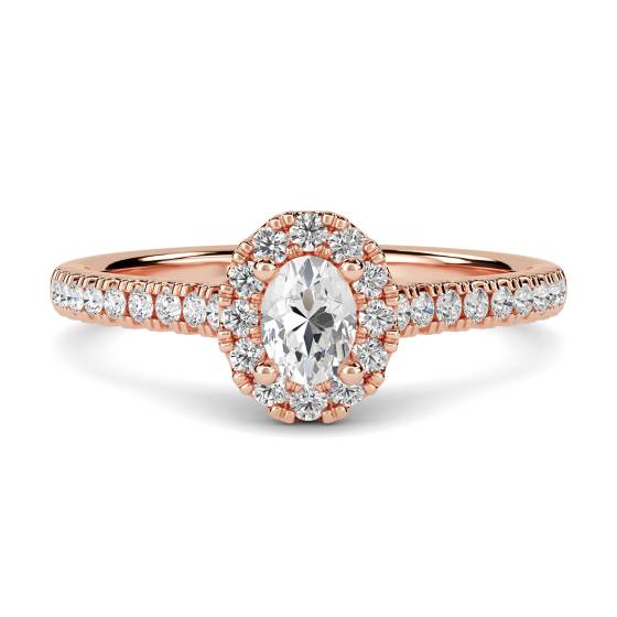 Round and Oval Diamond Cluster Ring