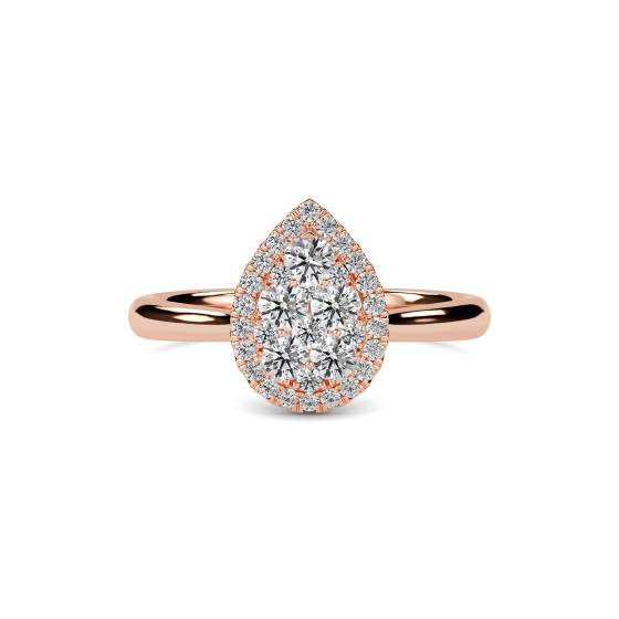 0.50ct Elegant Round Diamond Cluster Ring