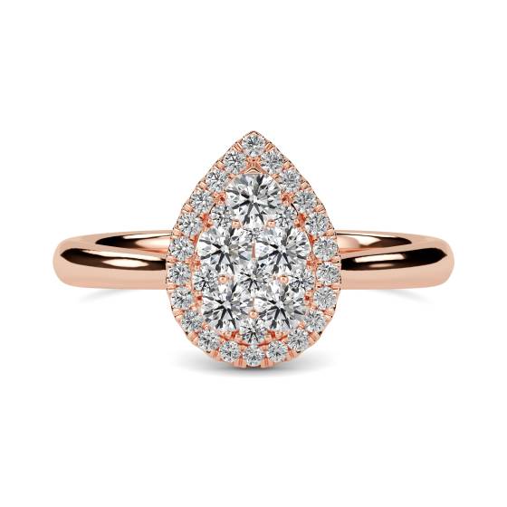 0.50ct Elegant Round Diamond Cluster Ring