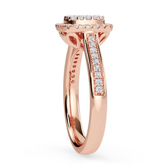 0.50ct Elegant Round Diamond Cluster Ring