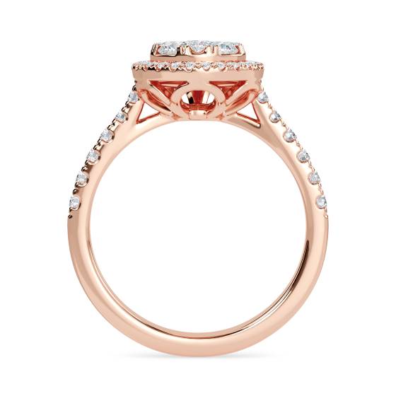 Round Diamond Cluster Ring