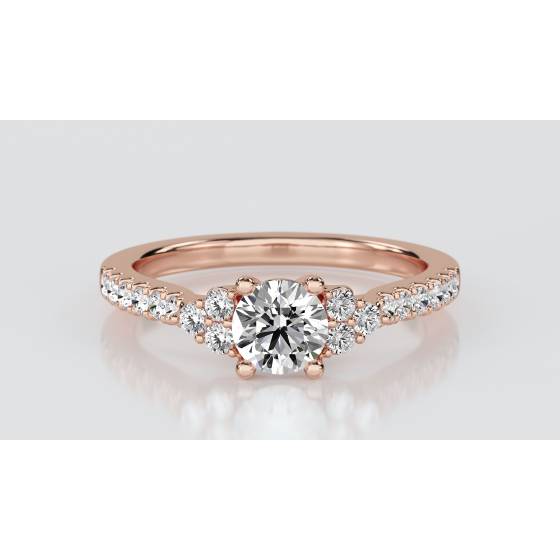 0.80ct SI/H Round Diamond Cluster Ring