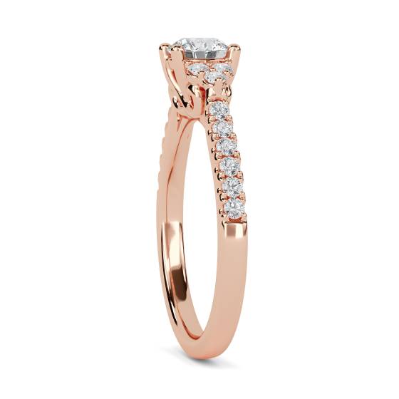 0.80ct SI/H Round Diamond Cluster Ring