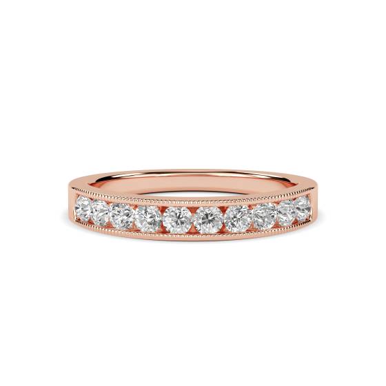 3.5mm Milgrain Round Diamond Eternity Ring