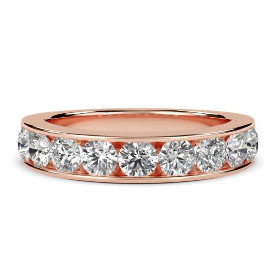 4mm Round Diamond Half Eternity Ring