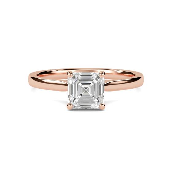 Asscher Diamond Engagement Ring