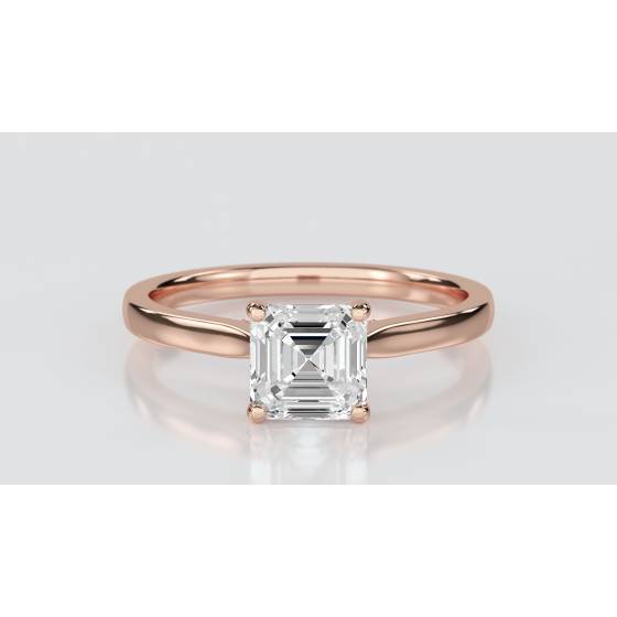Asscher Diamond Engagement Ring