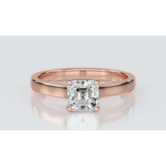 Asscher Diamond Engagement Ring