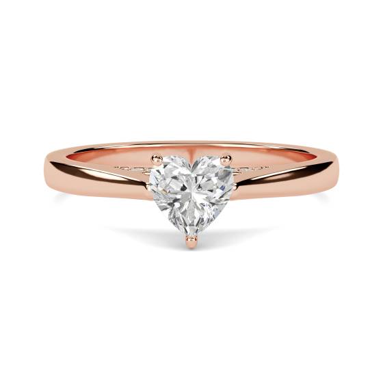 Elegant Heart Diamond Engagement Ring