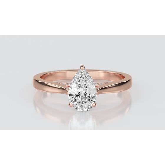 Elegant Pear Diamond Engagement Ring