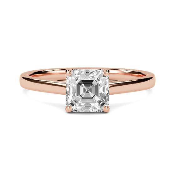 Asscher Diamond Engagement Ring