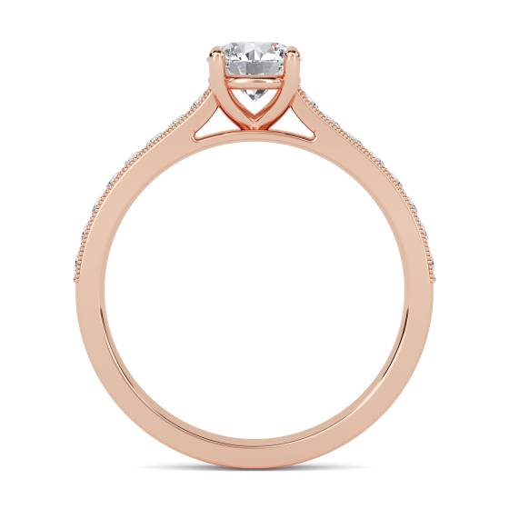 Round Diamond Shoulder Set Ring
