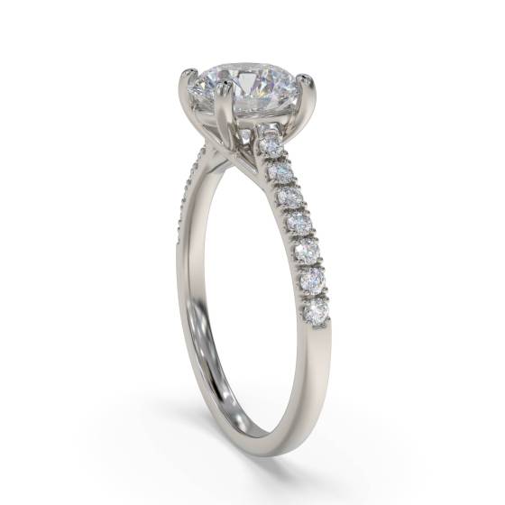 Shoulder Set Diamond Engagement Ring
