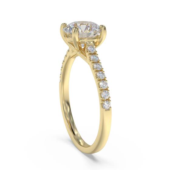Shoulder Set Diamond Engagement Ring
