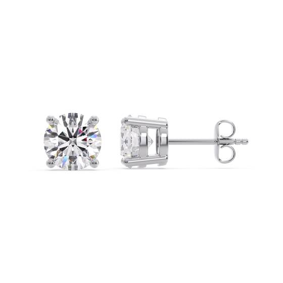 0.60ct SI/E-F Round Natural Diamond Stud Earrings