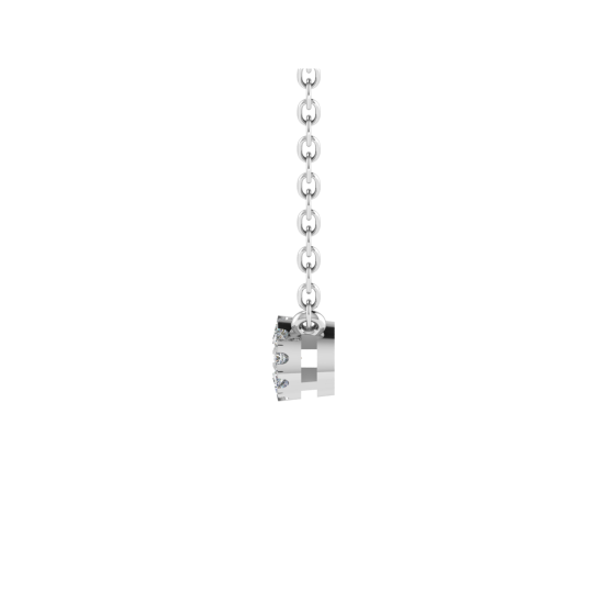 Round Diamond Set Cluster Pendant