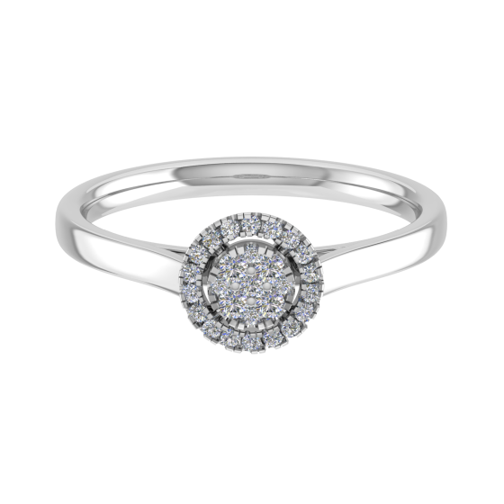 0.15ct VS/G-H Round Diamond Set Cluster Ring