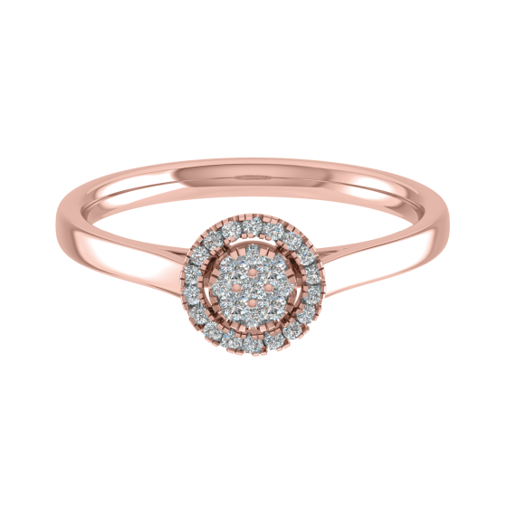 0.15ct VS/G-H Round Diamond Set Cluster Ring