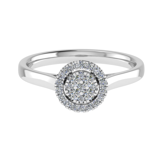0.25ct VS/G-H Round Diamond Set Cluster Ring