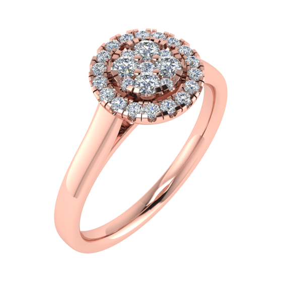 0.25ct VS/G-H Round Diamond Set Cluster Ring