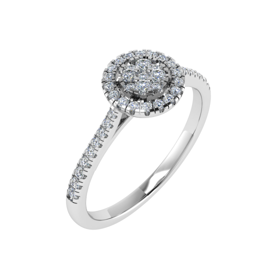 0.25ct VS/G-H Round Diamond Set Cluster Ring
