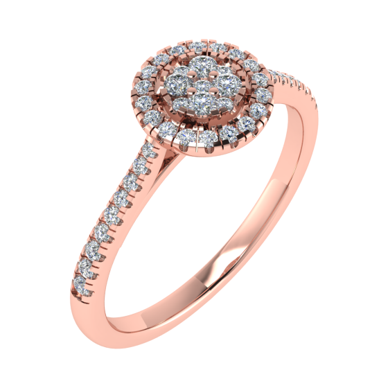 0.25ct VS/G-H Round Diamond Set Cluster Ring