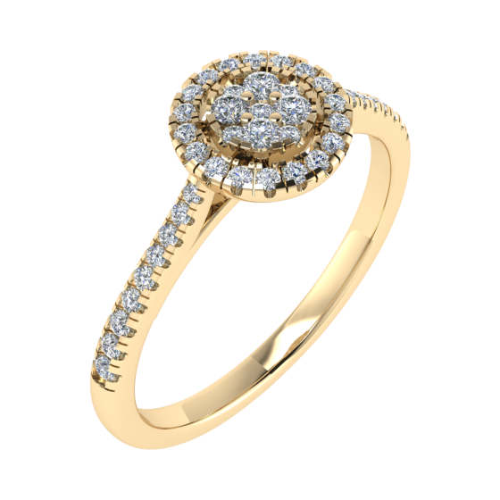 0.25ct VS/G-H Round Diamond Set Cluster Ring