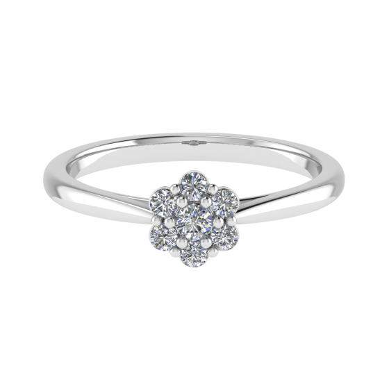 0.25ct VS/G-H Round Diamond Set Cluster Ring