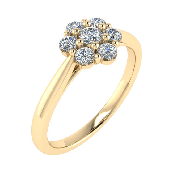 0.35ct VS/G-H Round Diamond Set Cluster Ring