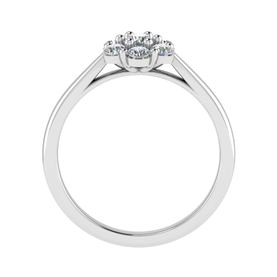 0.50ct VS/G-H Round Diamond Set Cluster Ring