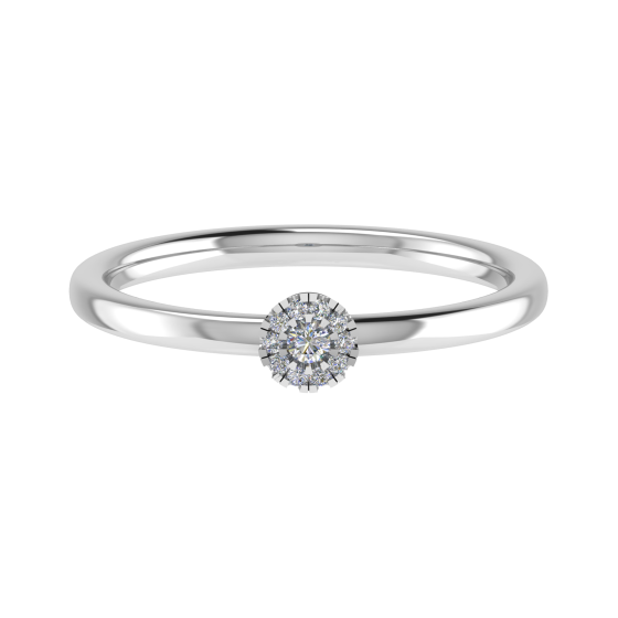 0.05ct VS/G-H Round Diamond Set Cluster Ring