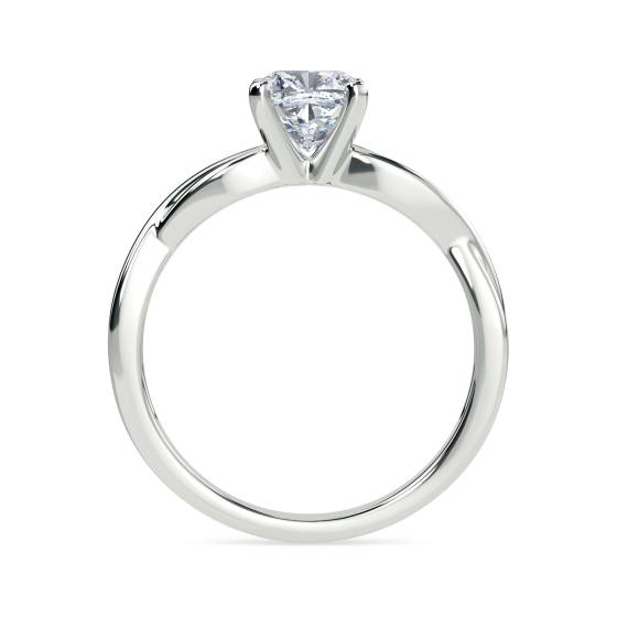 Infinity Love Swirl Cushion Diamond Engagement Ring