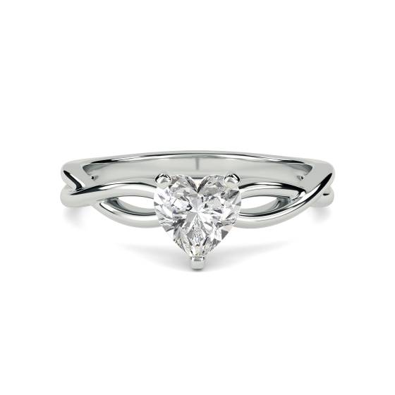 Infinity Love Swirl Heart Diamond Engagement Ring