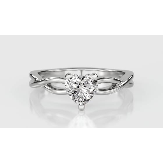 Infinity Love Swirl Heart Diamond Engagement Ring