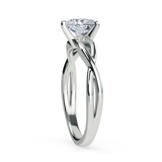 Infinity Love Swirl Heart Diamond Engagement Ring