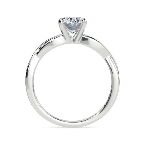 Infinity Love Swirl Oval Diamond Engagement Ring