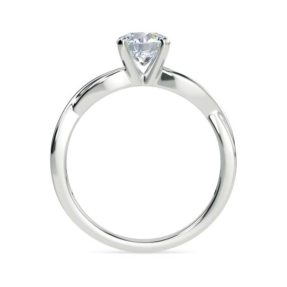 Infinity Love Swirl Round Diamond Engagement Ring