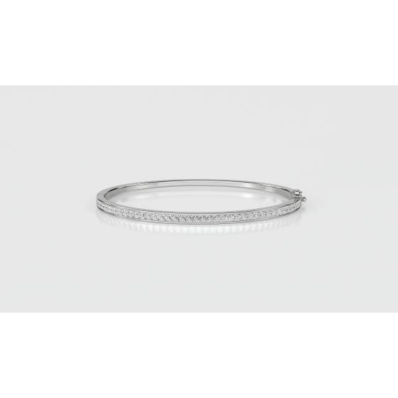 2.00ct VS/E-F Elegant Princess Diamond Set Bangle